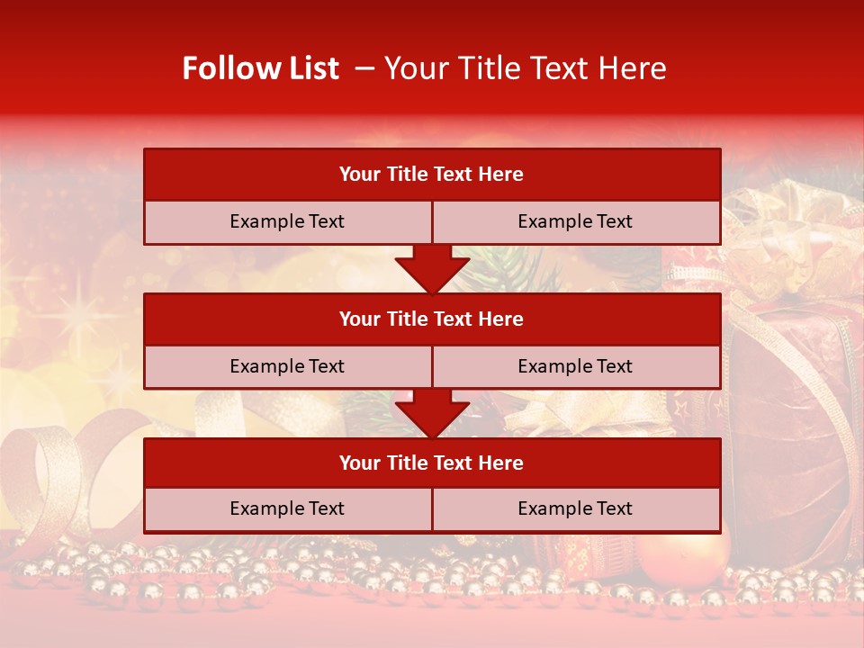 Holiday Gold Golden PowerPoint Template