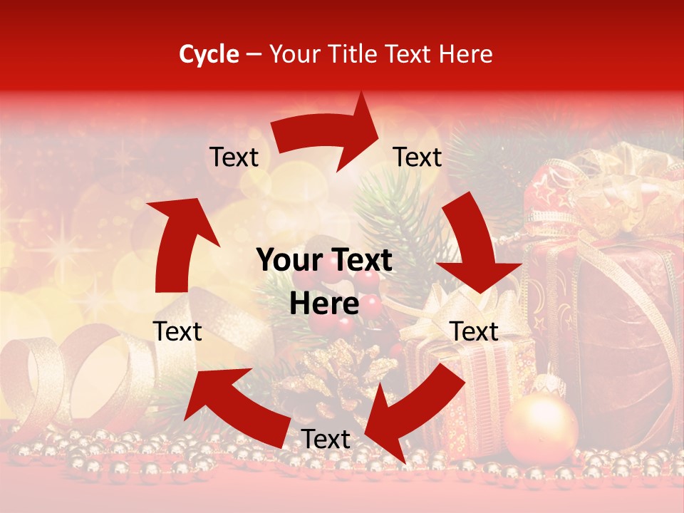 Holiday Gold Golden PowerPoint Template