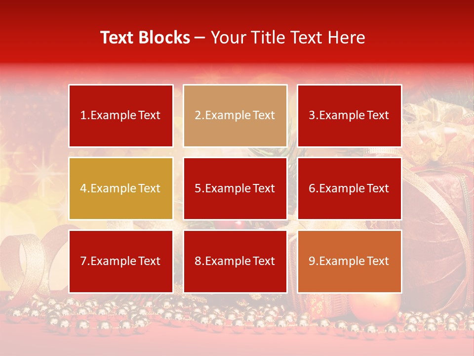 Holiday Gold Golden PowerPoint Template