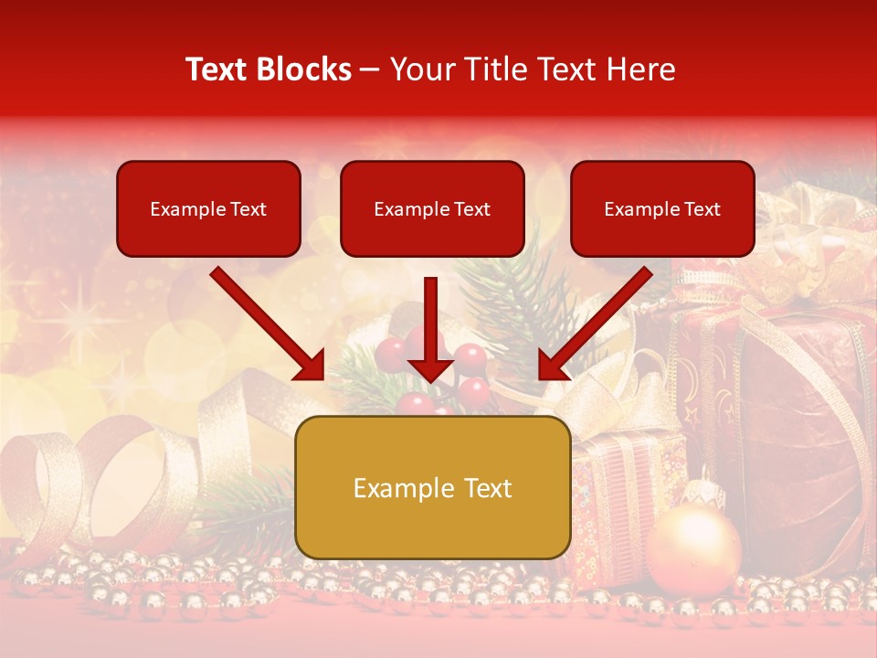Holiday Gold Golden PowerPoint Template