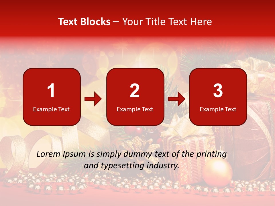 Holiday Gold Golden PowerPoint Template