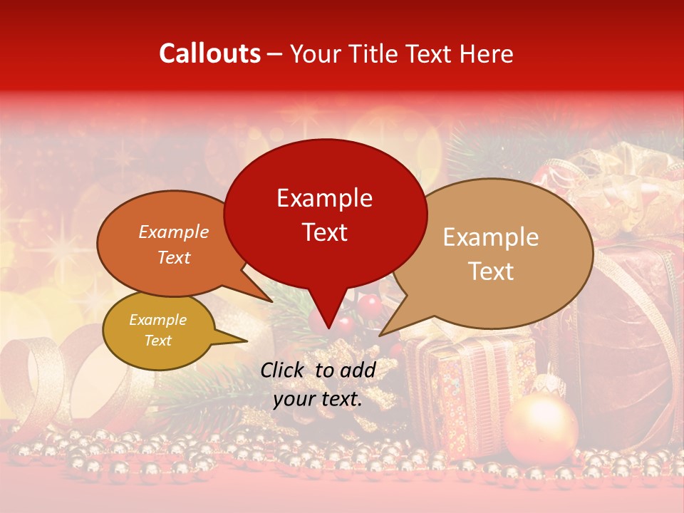 Holiday Gold Golden PowerPoint Template