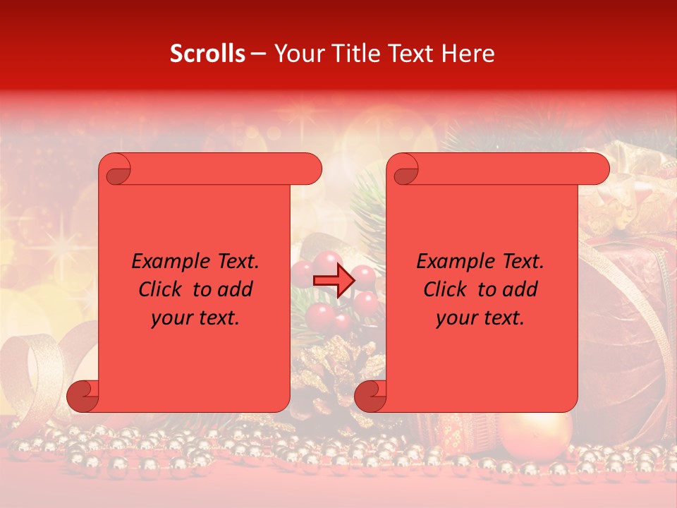 Holiday Gold Golden PowerPoint Template