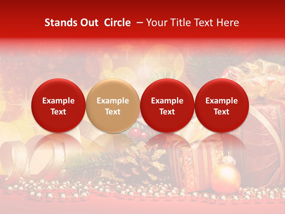 Holiday Gold Golden PowerPoint Template