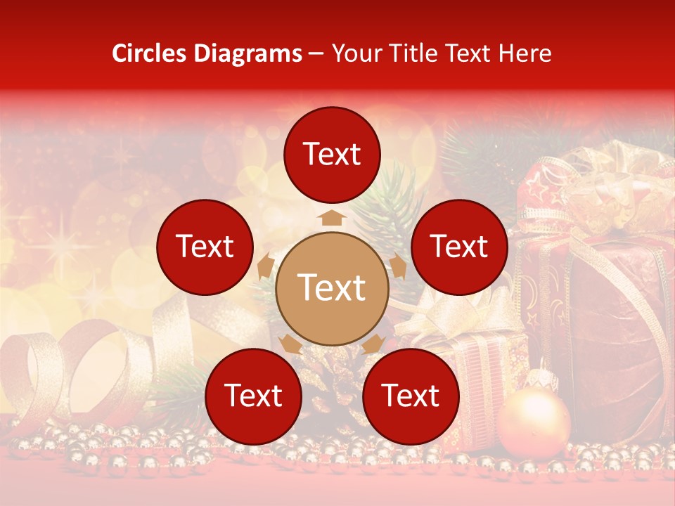 Holiday Gold Golden PowerPoint Template