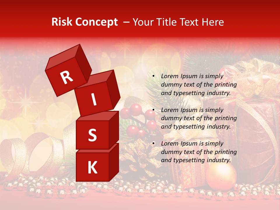 Holiday Gold Golden PowerPoint Template