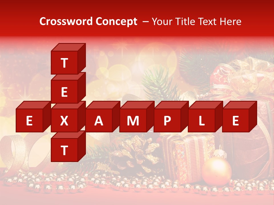 Holiday Gold Golden PowerPoint Template