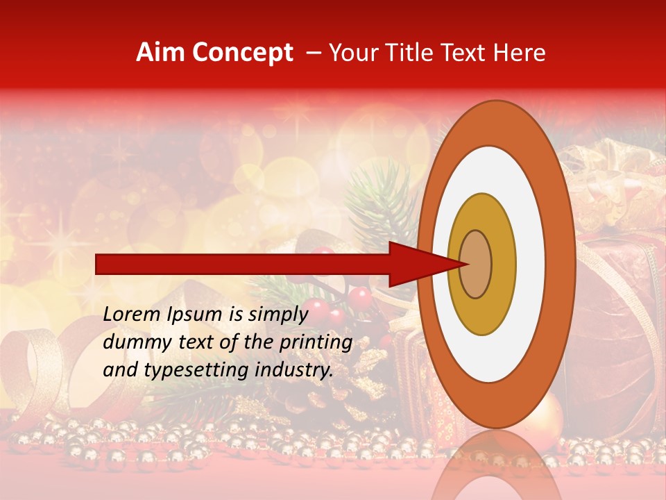 Holiday Gold Golden PowerPoint Template