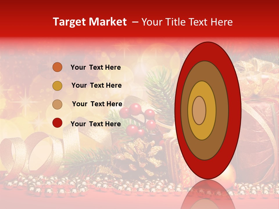 Holiday Gold Golden PowerPoint Template