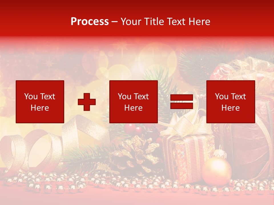 Holiday Gold Golden PowerPoint Template