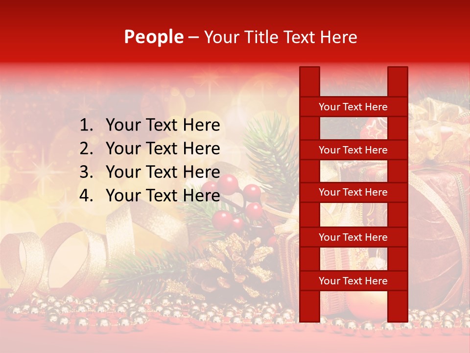 Holiday Gold Golden PowerPoint Template