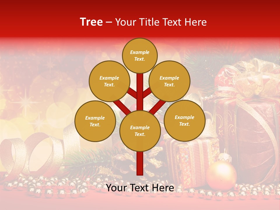 Holiday Gold Golden PowerPoint Template