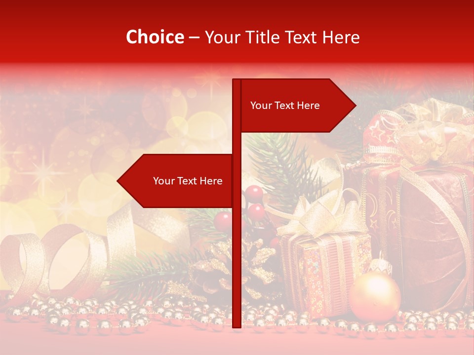 Holiday Gold Golden PowerPoint Template