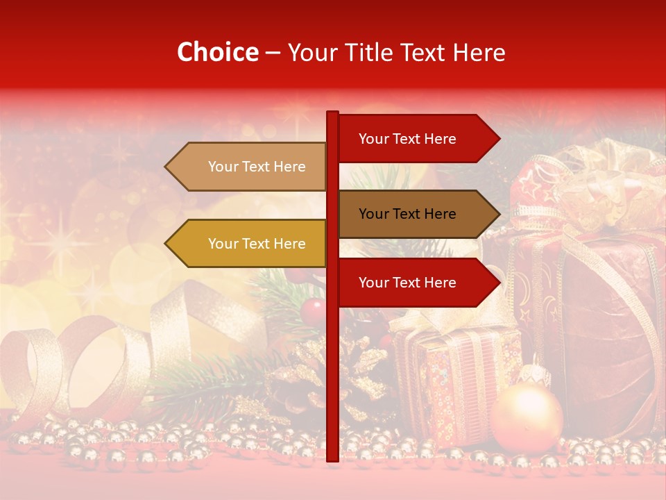 Holiday Gold Golden PowerPoint Template