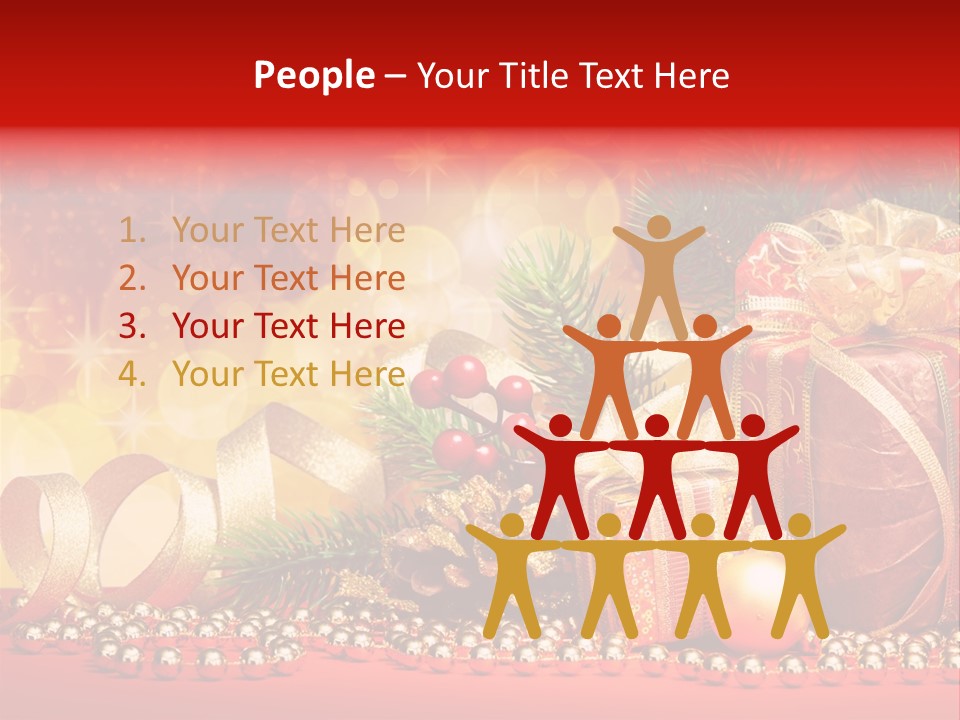 Holiday Gold Golden PowerPoint Template