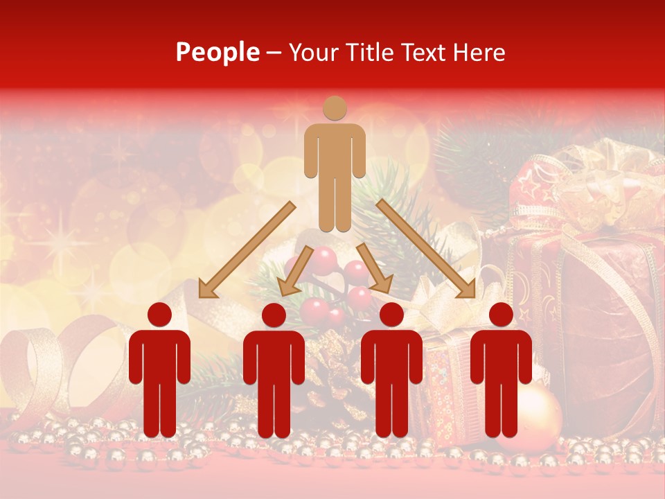 Holiday Gold Golden PowerPoint Template