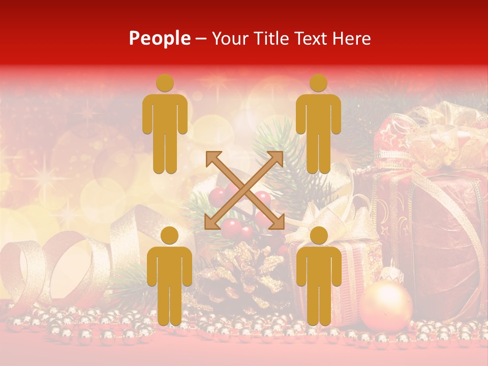 Holiday Gold Golden PowerPoint Template