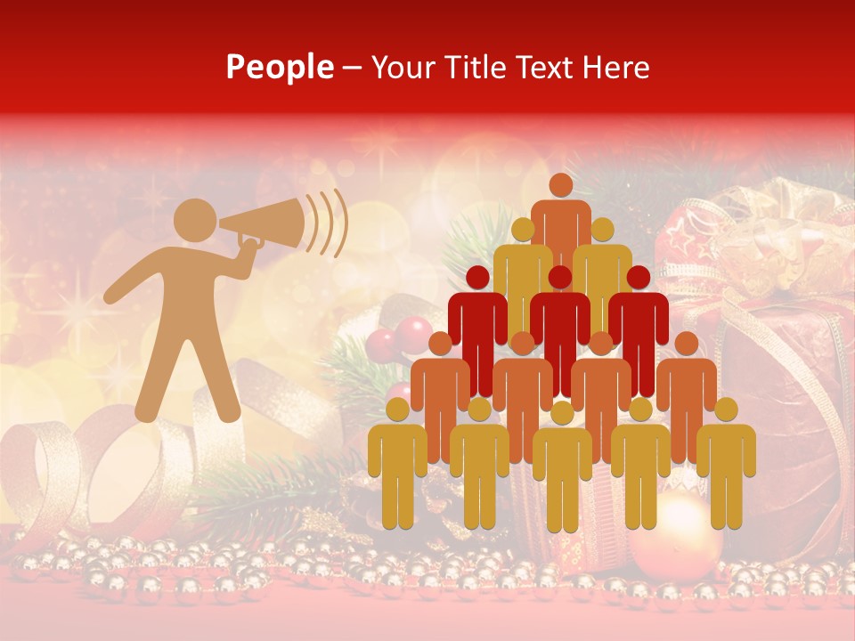 Holiday Gold Golden PowerPoint Template