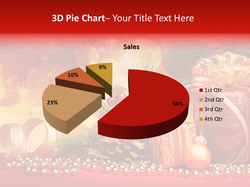 Holiday Gold Golden PowerPoint Template