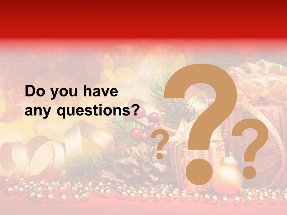 Holiday Gold Golden PowerPoint Template