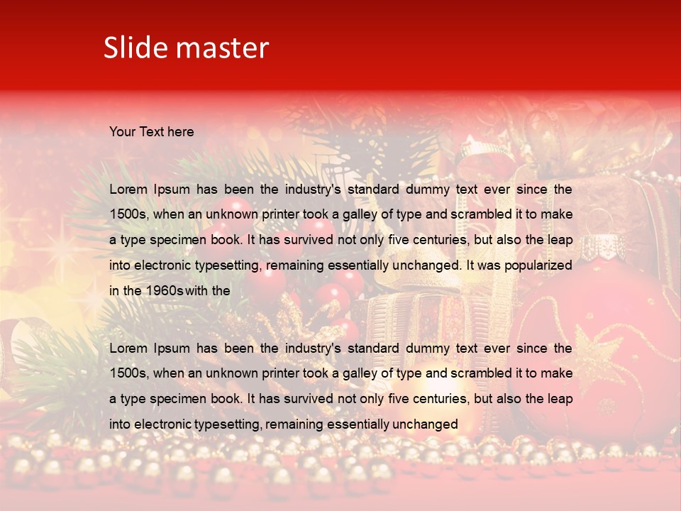 Present Christmas Gift PowerPoint Template