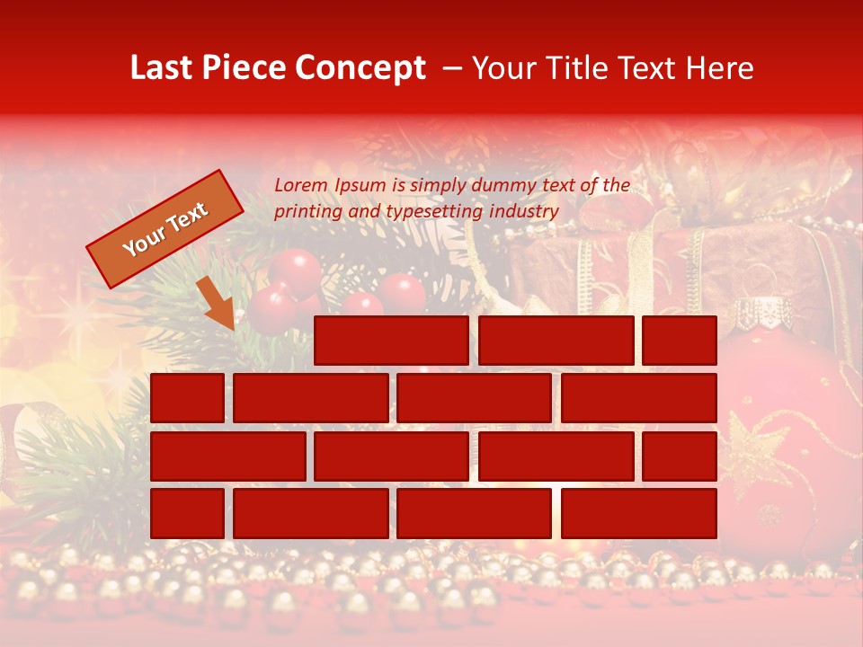Present Christmas Gift PowerPoint Template