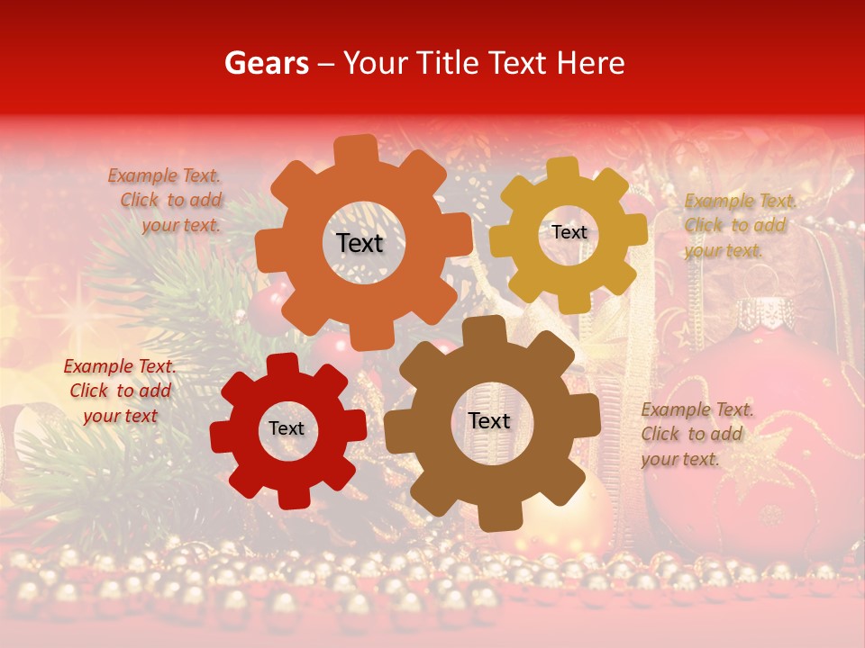 Present Christmas Gift PowerPoint Template