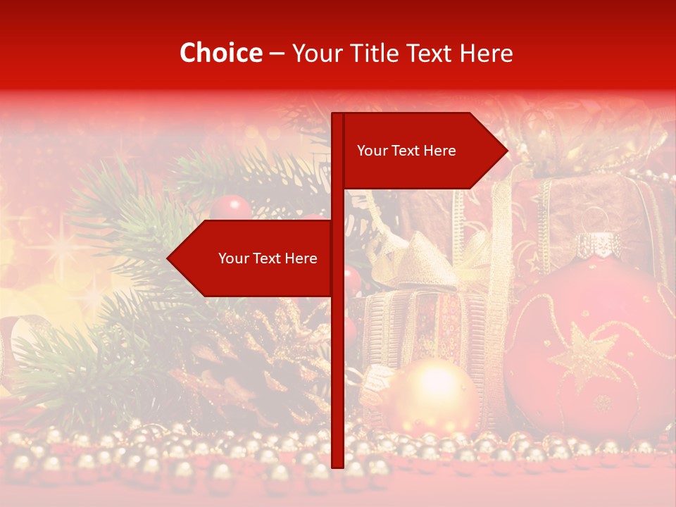 Present Christmas Gift PowerPoint Template