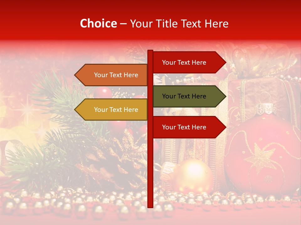Present Christmas Gift PowerPoint Template