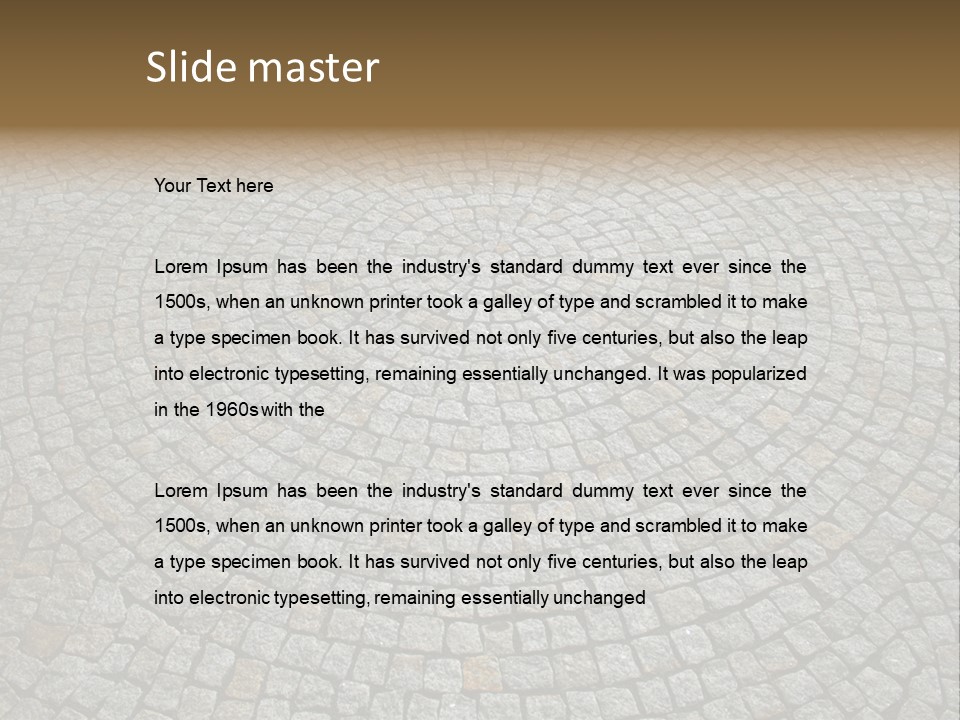 Boulevard Paved Background PowerPoint Template