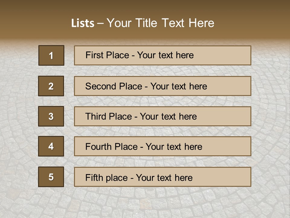 Boulevard Paved Background PowerPoint Template