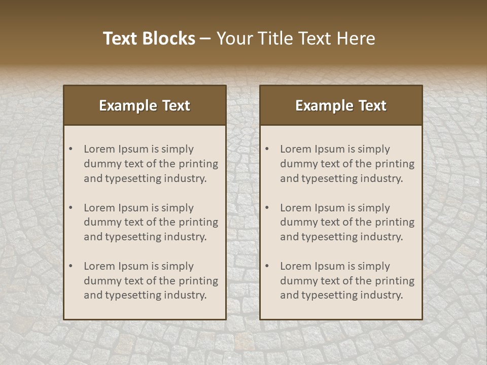 Boulevard Paved Background PowerPoint Template