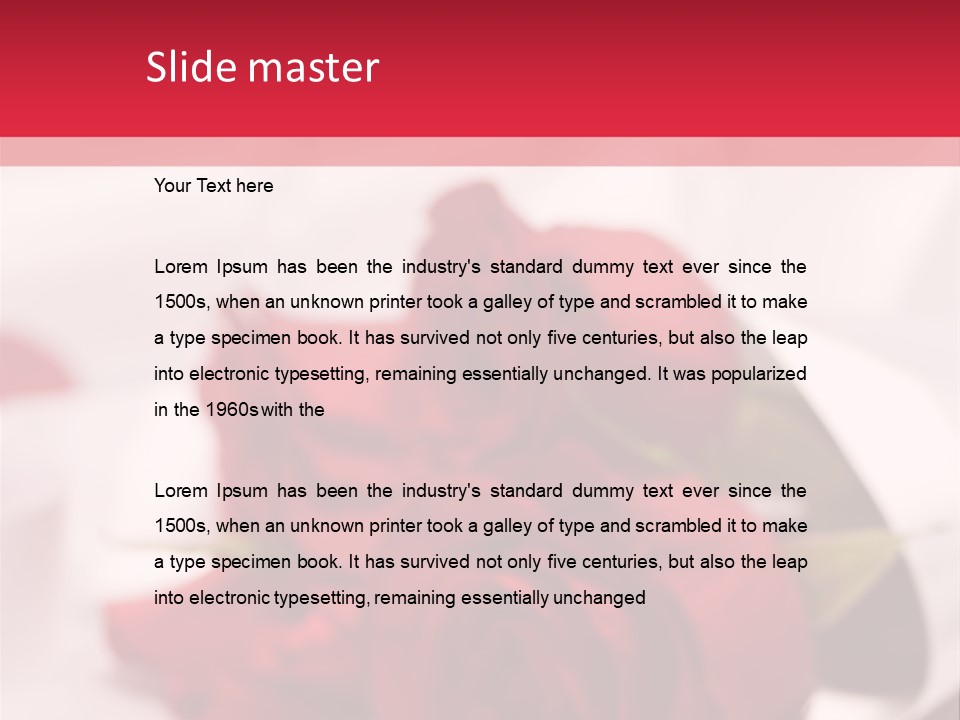 Offwhite Horizontal Floral PowerPoint Template