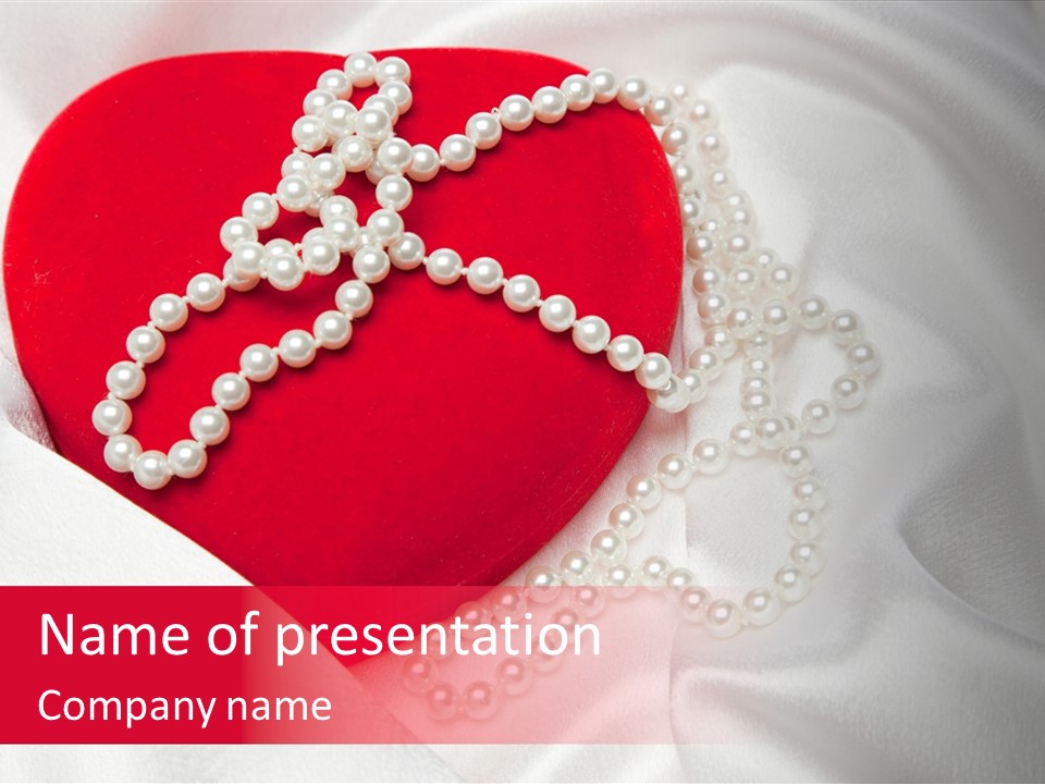 Jewelry Background Pearls PowerPoint Template