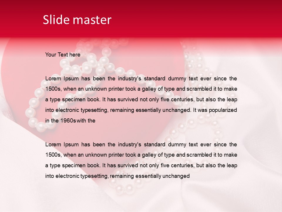 Jewelry Background Pearls PowerPoint Template