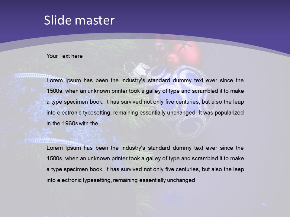 Copy Space Celebration Pine PowerPoint Template