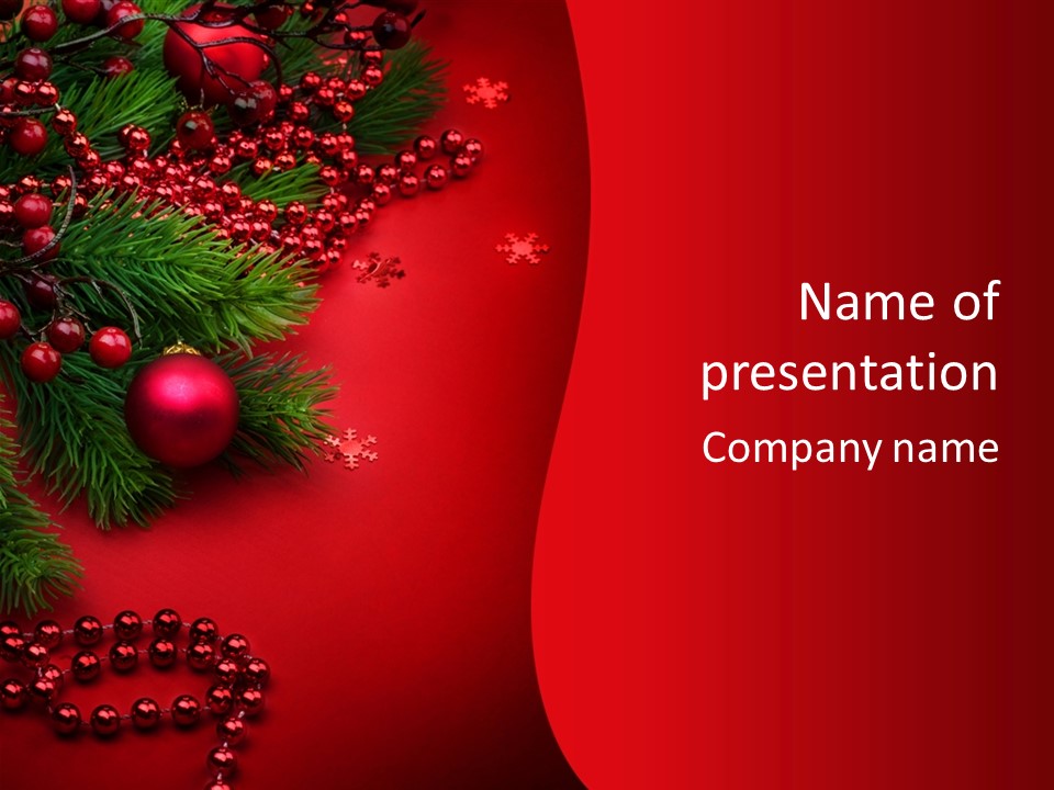 Element Macro Holiday PowerPoint Template