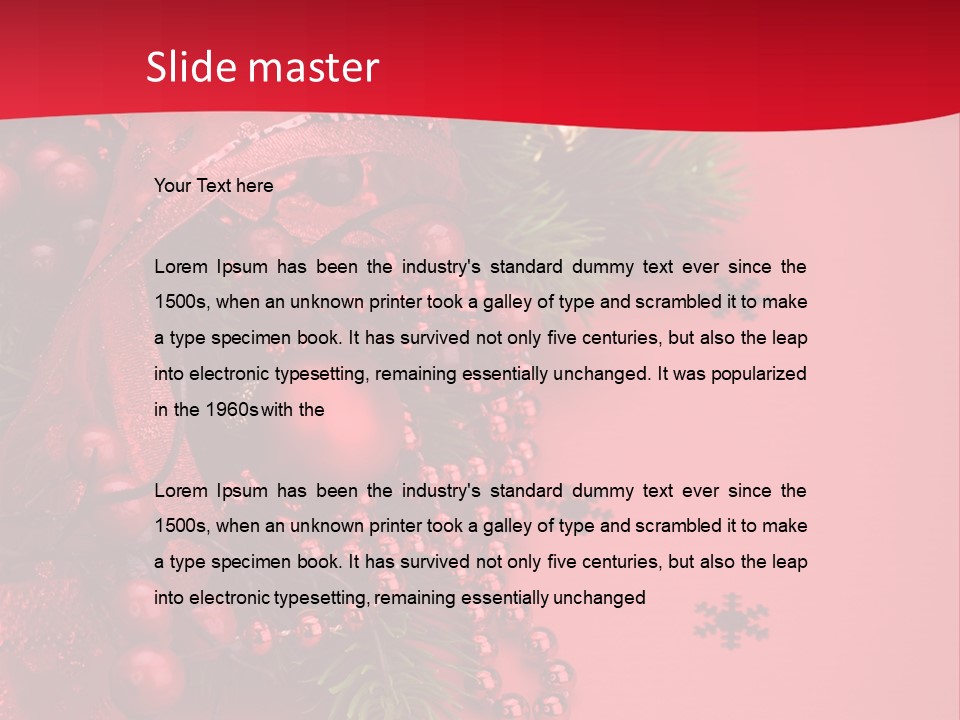 Red Decorative Holiday PowerPoint Template