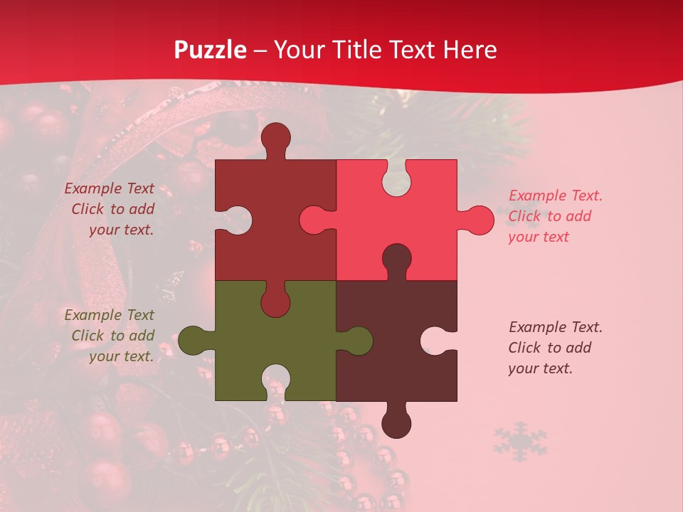 Red Decorative Holiday PowerPoint Template
