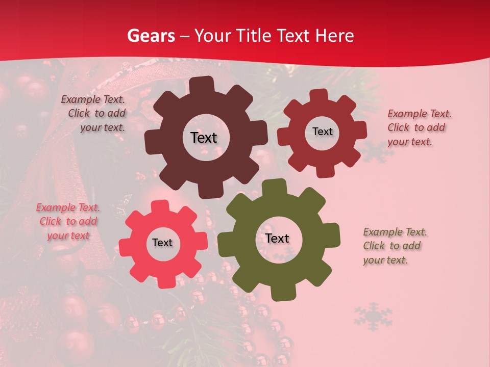 Red Decorative Holiday PowerPoint Template