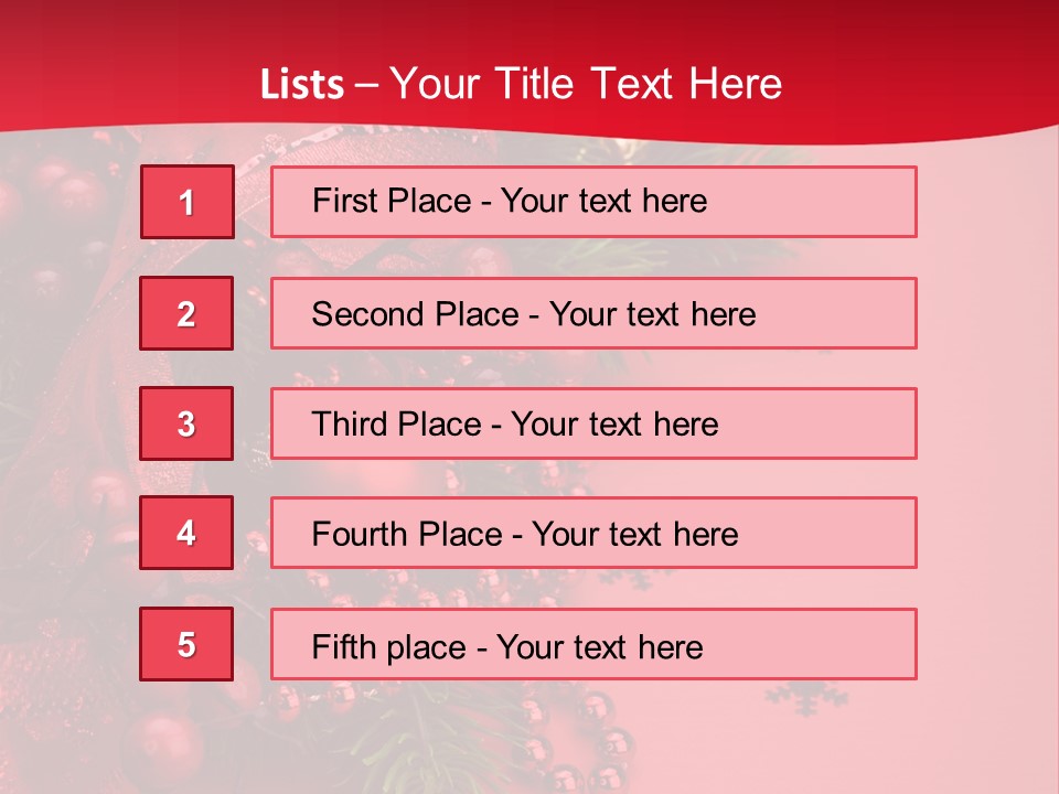 Red Decorative Holiday PowerPoint Template