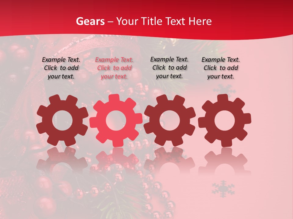 Red Decorative Holiday PowerPoint Template