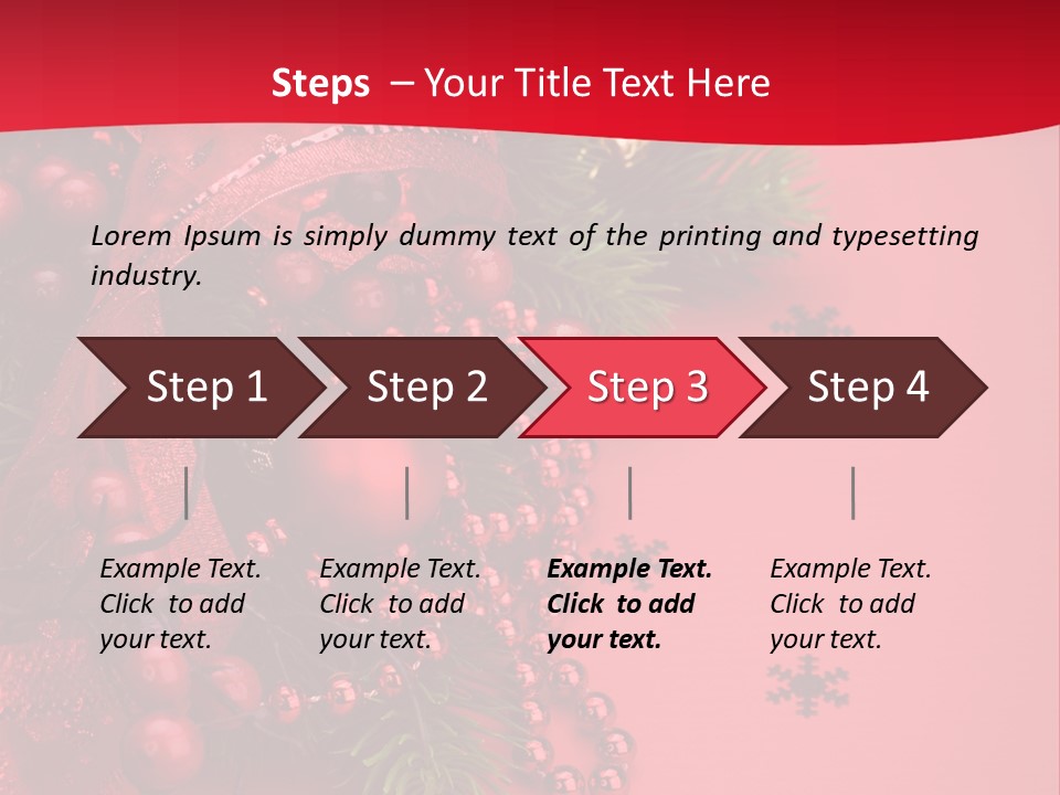 Red Decorative Holiday PowerPoint Template