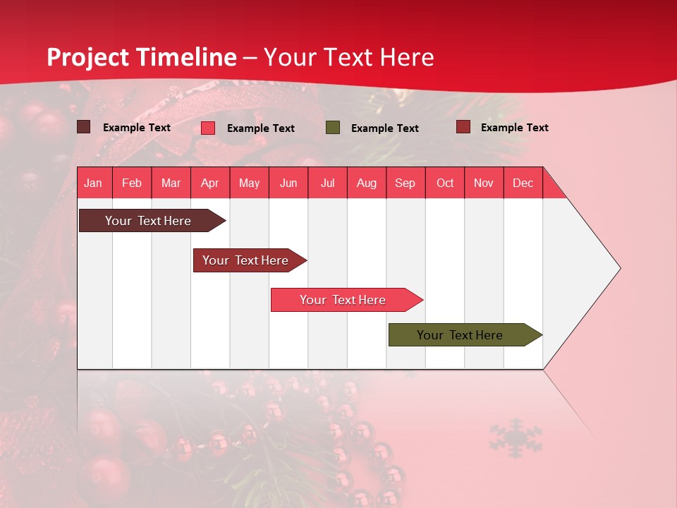 Red Decorative Holiday PowerPoint Template