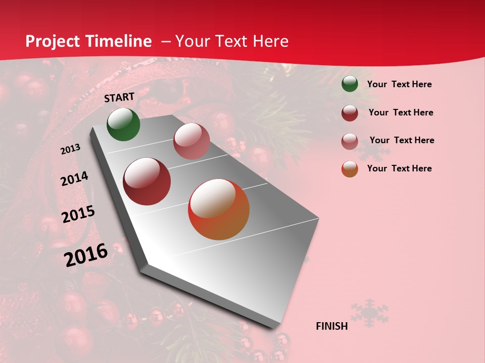 Red Decorative Holiday PowerPoint Template