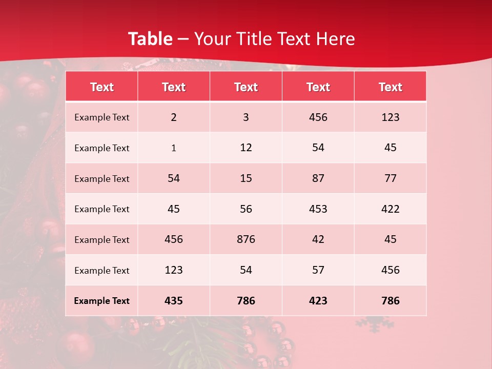 Red Decorative Holiday PowerPoint Template