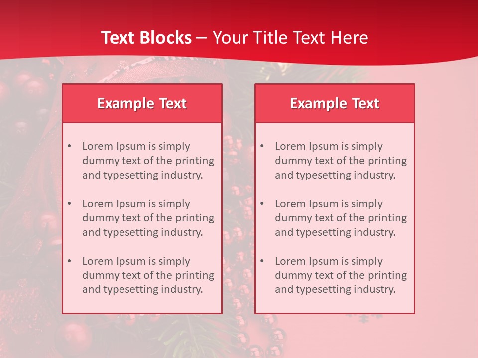 Red Decorative Holiday PowerPoint Template