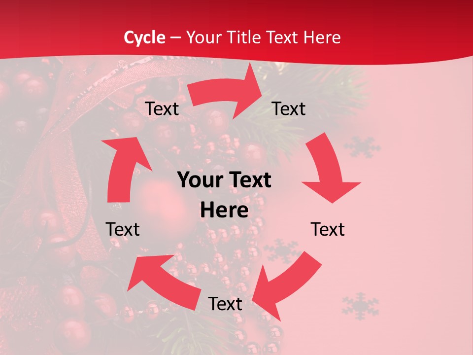 Red Decorative Holiday PowerPoint Template