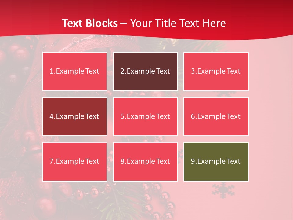 Red Decorative Holiday PowerPoint Template