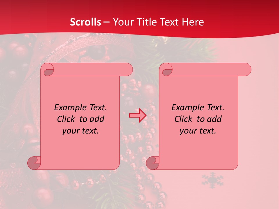 Red Decorative Holiday PowerPoint Template